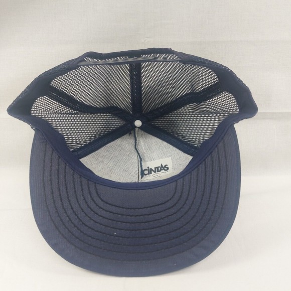 Vintage Navy Blue Team Formax Snapback Mesh Back Trucker Hat USA Made - Picture 6 of 9